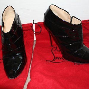 Gently Used Christian Louboutin Patent Booties